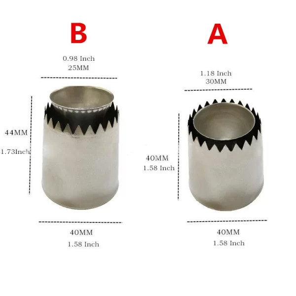 Bico de tubulação de aço inoxidável/ biscoito russo/ sorvete/ decoração de bolos - Image 11